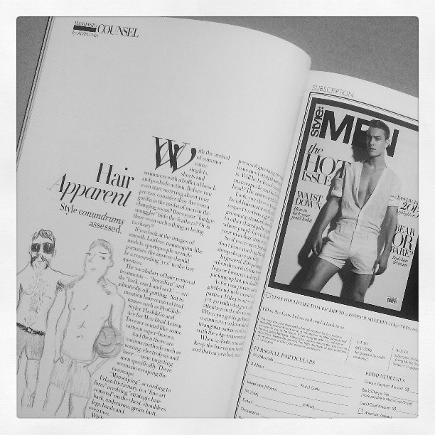 Hair apparant in print magazine