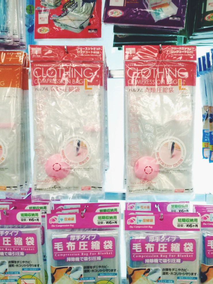 Daiso Australia vacuum sea storage bags
