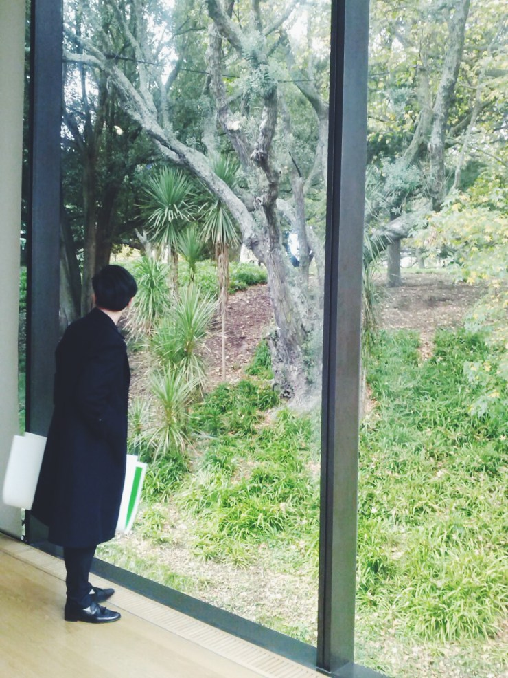 Art Gallery window view of garden