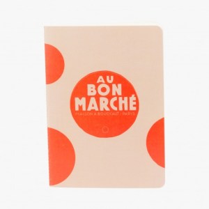 Le Bon Marche Paris department store in house design orange dotted notebook
