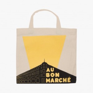 Le Bon Marche Paris department store in house design yellow tote
