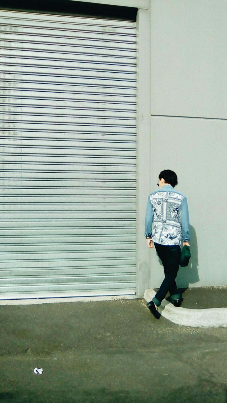 Jean Paul Gaultier X Target Australia Denim Bandana print shirt OOTD