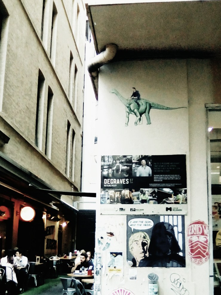 Degraves Street laneway wall graffitti art work laneway