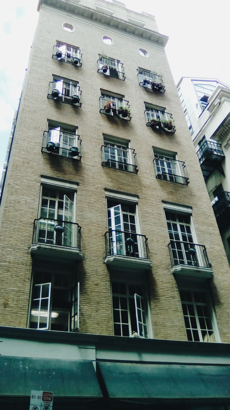 Flinders Lane heritage apartment block with balconies Melbouurne CBD