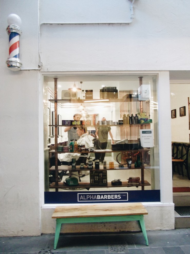 The Practical Man Flinders Lane opposite Alpha Barbers