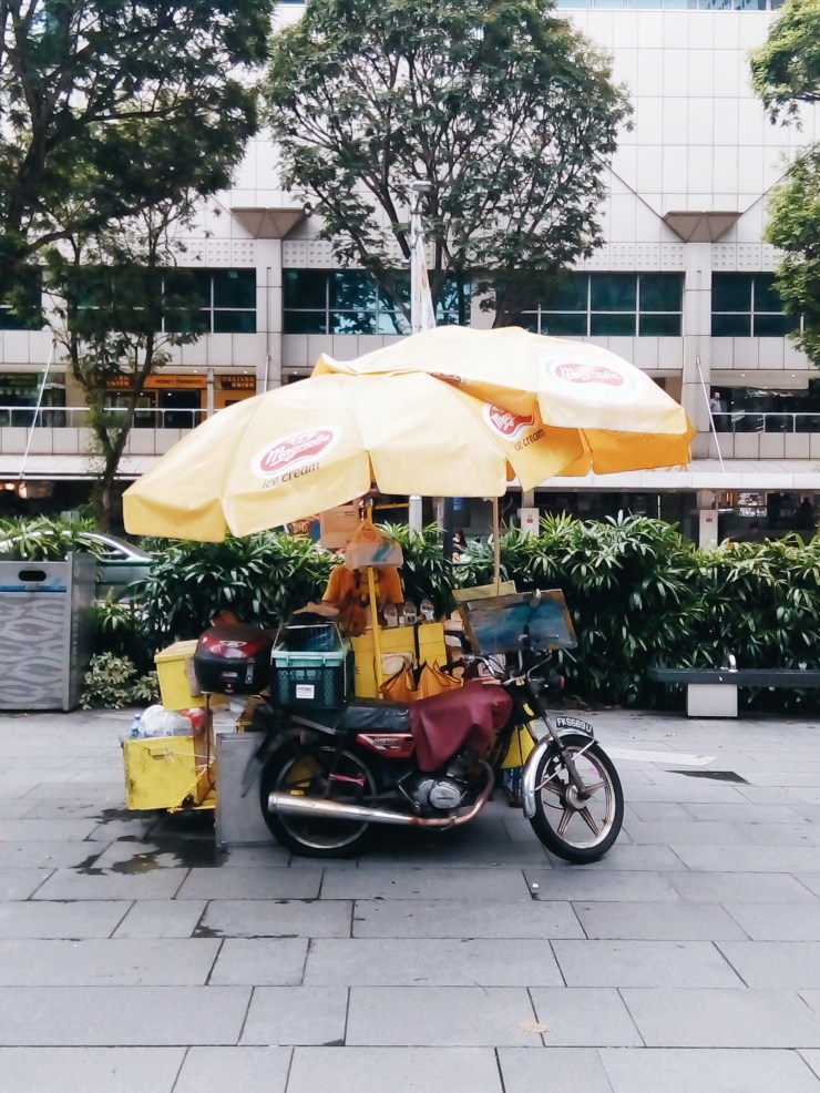 Orchard Road old school vintage ice cream cart kiosk in Singapore