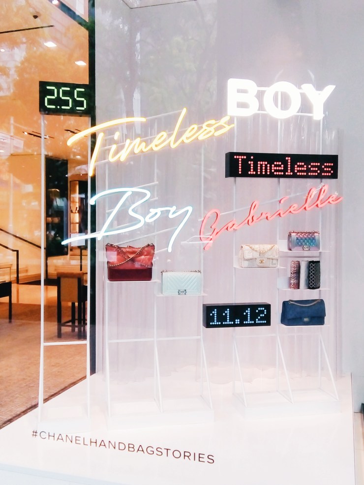Ngee Ann City Chanel boutique window display in Singapore