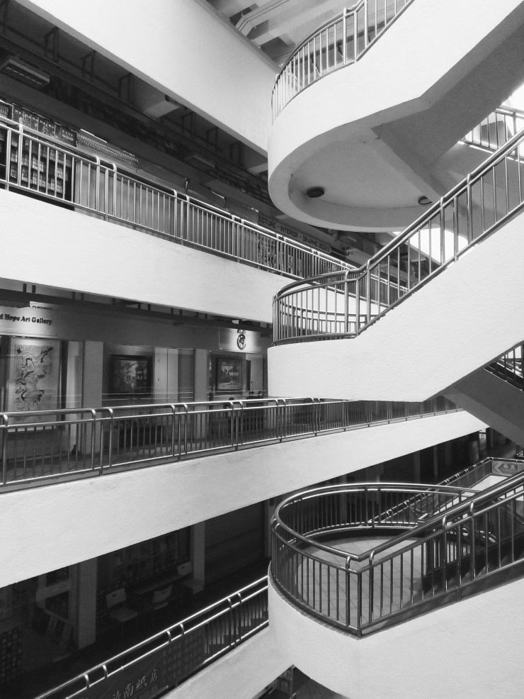 Bras Basah Complex Singapore circular staircases