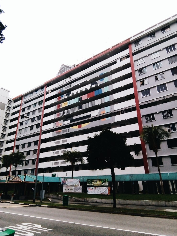Tampines HDB flats colourful facade