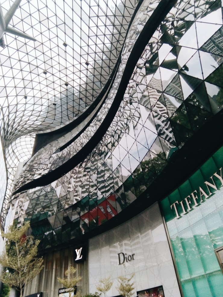 ION Orchard shopping mall glass roof ceiling architecture Singapore