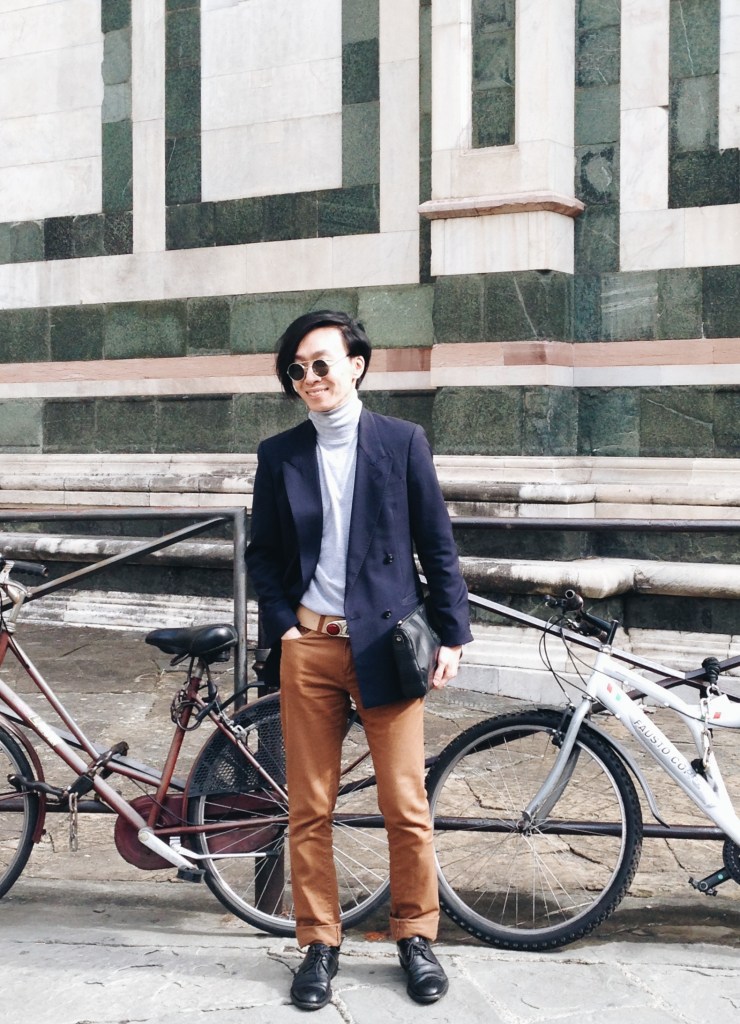 Alvin Chia Melbourne in Florence Italy Duomo 2016 Street Style Stylist