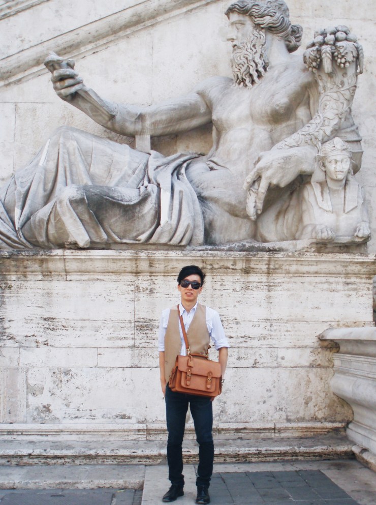 Alvin Chia Melbourne in Rome Roma Campidoglio 2007 Street Style Stylist