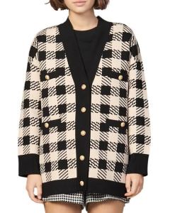 Sandro Paris Jisou classic iconic cardigan checked 2019 Melbourne Chadstone